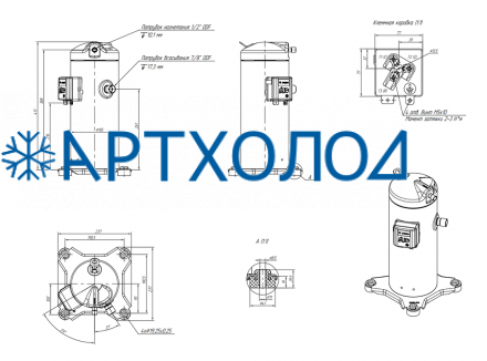 Компрессор спиральный RCZ43T4LB6CA (141R0109) Ридан